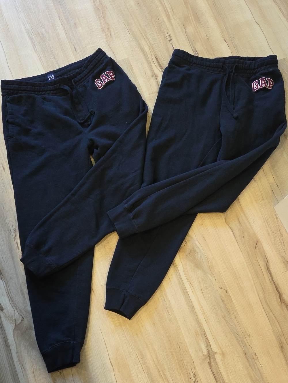 GAP Kids Black Jogger Sweatpants with Pink Logo Accent